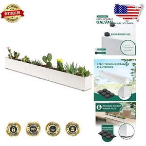 Elegant 32" Long Trough Planter - Lightweight, Modern Design for All Spaces - Picture 1 of 11