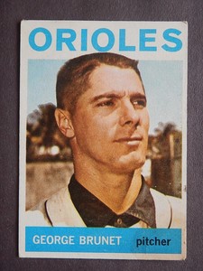 George Brunet #322 Topps 1964 Baseball Card (Baltimore Orioles) *G