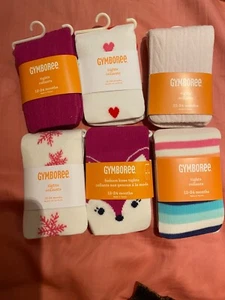 NEW GYMBOREE 6 PAIRS GIRLS TIGHTS. SIZE 12-24m - Foto 1 di 2