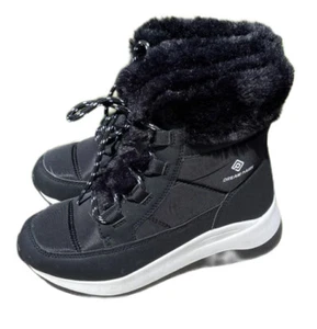Botines Dream Paris Talla 38 EE. UU. 5 con cordones para exteriores con aislamiento de piel negra - Imagen 1 de 15