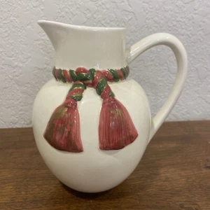 Fitz & Floyd Holiday Weihnachten Krug Quasten 1993 OCU Omnibus Vintage EUC - Bild 1 von 9