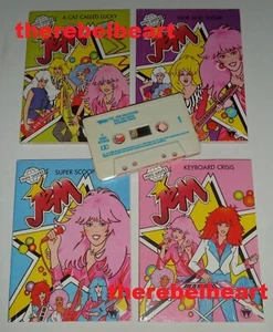 JEM Mini World 1986 UK Story Book & Cassette Tape Complete Set HASBRO Very Rare - Picture 1 of 2