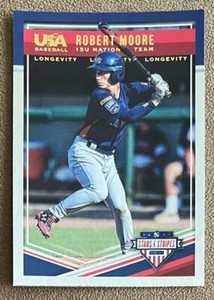 2018 Panini Stars & Stripes Longevity Robert Moore Rookie #67 USA Baseball