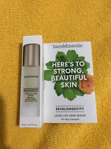 bareMinerals SKINLONGEVITY Long Life Herb Serum Mini Size 8ml /.27 oz Skin Care - Picture 1 of 9