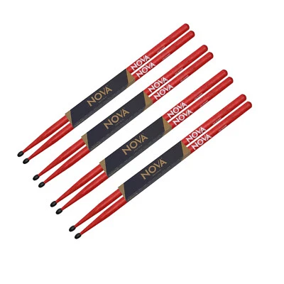 Nova N5ANR By Vic Firth Red 5A Nylon Tip Drum Sticks X4 Pair Offer!