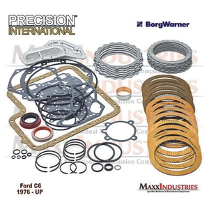 1976-up C6 Transmission Deluxe Master Rebuild Kit with Steels BorgWarner Clutch - Picture 1 of 4