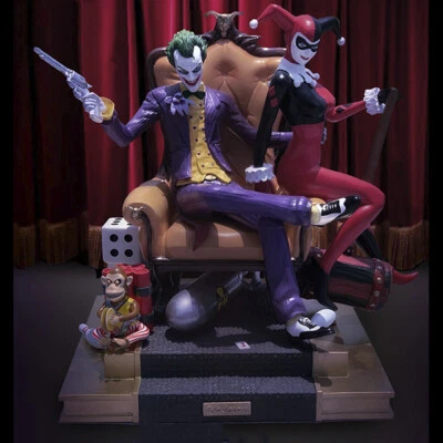 34CM Joker and Harley 3D Printed 12K Figure Statue Resin Model Kit Unassembled - Image 1 of 4