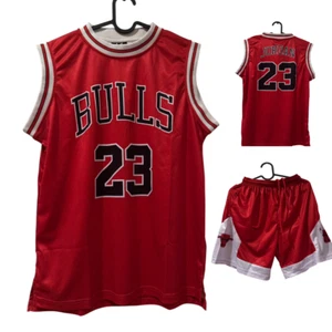 Adult Basketball Kit Replica Chicago Bulls 23 Jordan BNWT Shirt Shorts Tracksuit - Picture 1 of 8