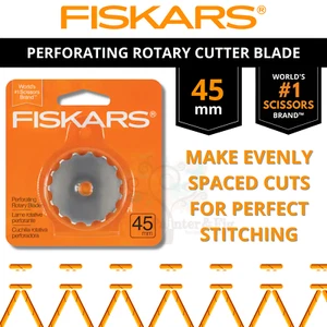 Hoja giratoria genuina perforadora Fiskars 45 mm - perforaciones de corte saltado, costura - Imagen 1 de 9