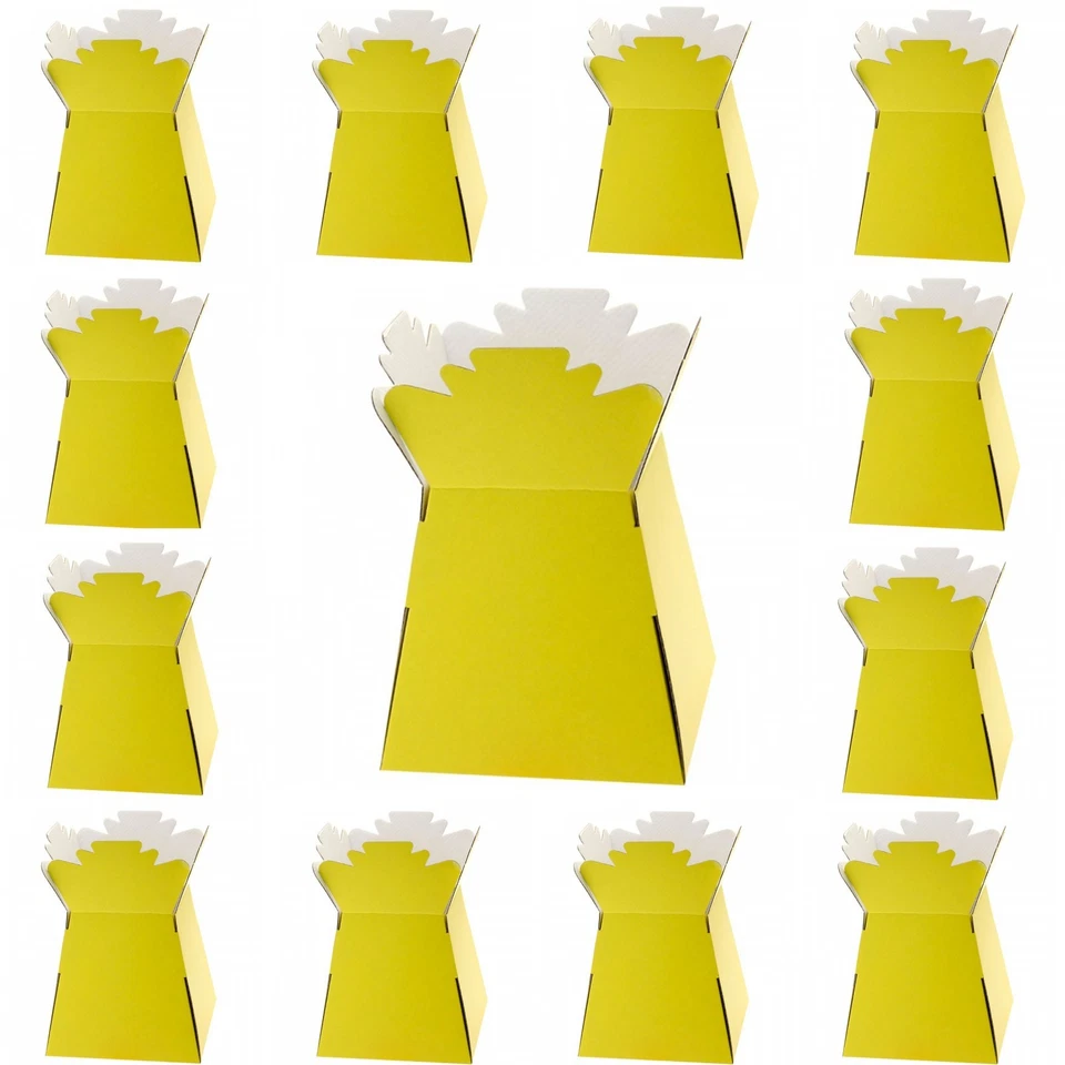 Yellow - Florist Bouquet Box Flower Sweet Boxes - Choose Quantity - Image 1 of 1
