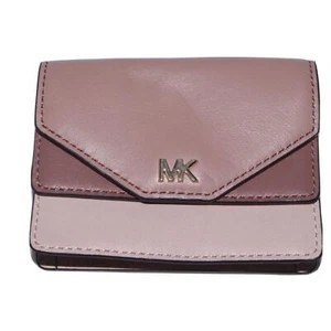 MICHAEL KORS Travel Card Case Wallet MK Pale Pink Leather NWOT - Picture 1 of 6