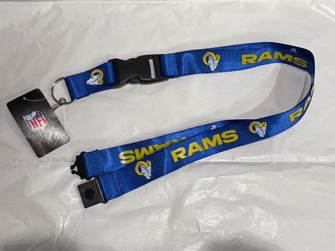 LA Rams Key Ring Badge Team Blue Lanyard Cover