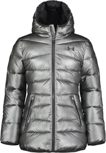 NWT Under Armour Kid's Quilted Puffer Jacket, Front Pockets & Hood, Youth Small - Picture 1 of 2