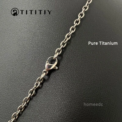 NOVO COLAR DE TITÂNIO PURO 3mm corrente de elos de cabo O masculino feminino não alérgico 23,6" - Imagem 1 de 4