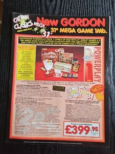 "CARICATURA CLÁSICOS NUEVO GORDON COOL Amiga JUEGO ANUNCIO PÓSTER JUEGO ARTE 9X11.7" - Imagen 1 de 2