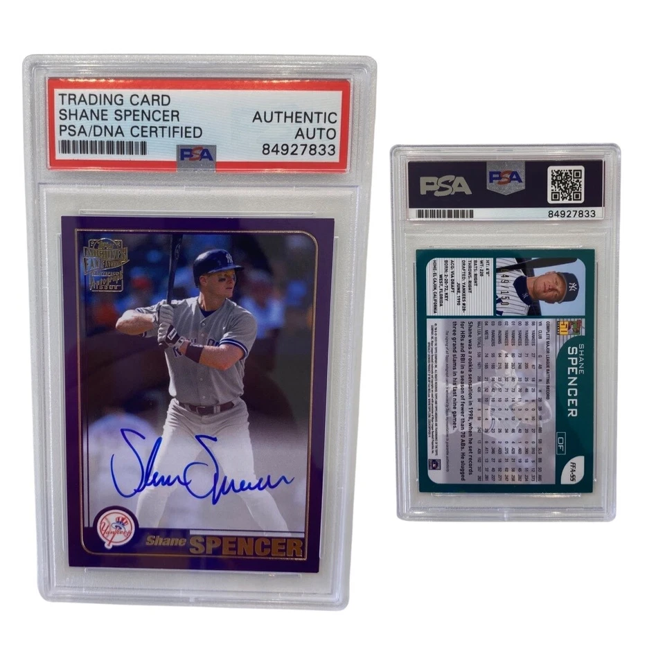 2020 Shane Spencer Topps Archives Fan Favorites Certified Autograph Issue Purple - Image 1 of 1
