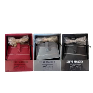 NWT Steve Madden BLOVEY Card Case Crossbody Bag Chain Strap Red Blue Black - Picture 1 of 4