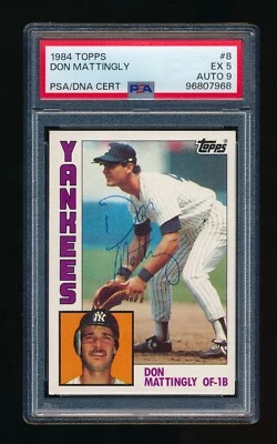 1984 Topps #8, Don Mattingly RC, PSA 5 EX *Vintage Signed Auto Nice - Image 1 of 2