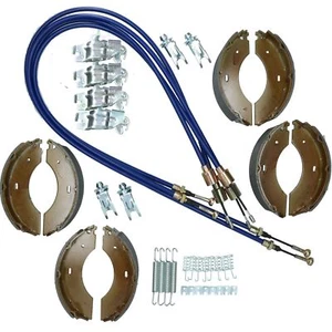 Kit completo de zapata de freno y cable para remolque de plataforma plana con suspensión 3500 kg - Imagen 1 de 1