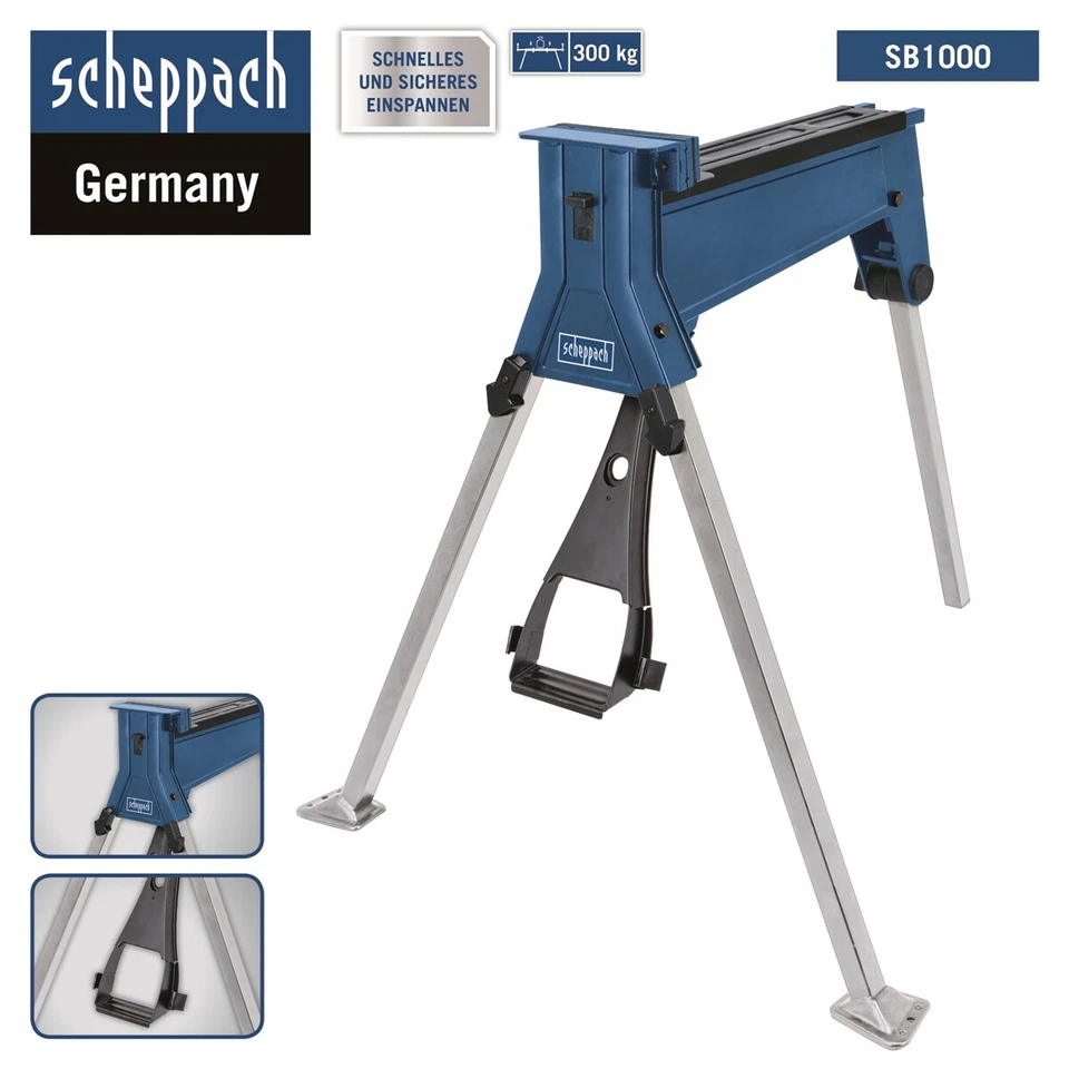 Scheppach SB1000 Spannbock Klemmbock mobil Werkbank Arbeitsbock klappbar Metall - Bild 1 von 4