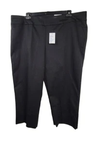 NWT Croft & Barrow Women's Black stretch pull cropped capri Pants Plus Size 22W - Picture 1 of 5