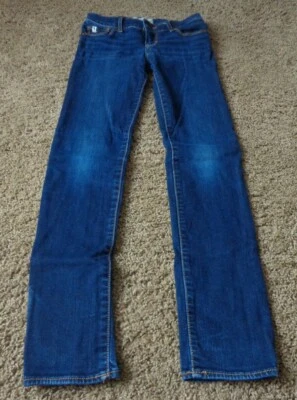ABERCROMBIE & FITCH Niña Usado en Excelente Condición Talla 10 Slim Pierna Recta Azul Jeans Foto 1 de 4