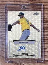 2017 NORGE RUIZ ONE OF ONE LEAF METAL DRAFT GOLD ROOKIE ON CARD 1/1 AUTO RARE🔥