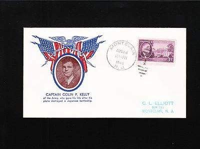 WWII Patriotic Japan Surrenders Day 8.14.45 Montclair NJ Capt C Kelly Hero 4z - Image 1 of 2