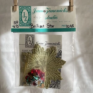 VTG June Zimonick "BRILLIANT STAR" Beaded CHRISTMAS Ornament Kit #SP675 :: NOS - Picture 1 of 7