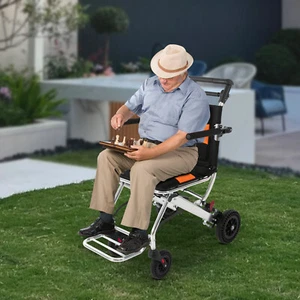 Portable Adult and Senior Folding Travel Wheelchair Disabled Wheelchair 352.74lb - Picture 1 of 12