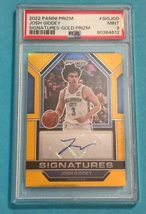2022 Panini Prizm Josh Giddey Signatures Gold Prism /10 PSA Mint 9 - Picture 1 of 2