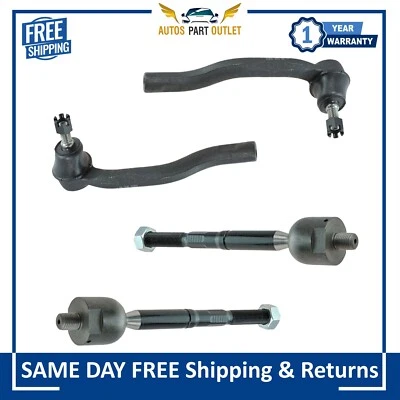 New Inner Outer Tie Rod End LH Driver RH Passenger Set of 4 For 07-12 Mazda CX-7 - Image 1 of 4