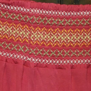 C Est 1946 Long Maxi Skirt Sz M Pink Pull on Travel Festival Flowing Whimsical - Picture 1 of 5