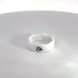 J169 Wave White Ceramic Choose The Right Ring Mormon One Moment In Time LDS CTR - Picture 1 of 12