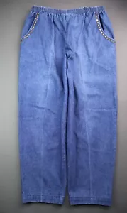 Vintage Women's Gepetto Elastic High Waist Tapered Jeans Embellished Sz Medium - Picture 1 of 6