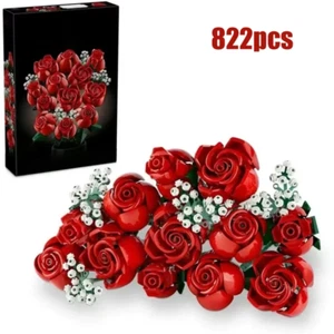 10328 kit di costruzioni bouquet di rose 822 PCS 12 rose e 4 rametti - Foto 1 di 8