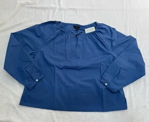 Neu mit Etikett Banana Republic Popover-Shirt blau V-Ausschnitt Größe Large - Bild 1 von 9