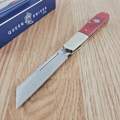 Queen Barlow Folding Knife 1095HC Steel Wharncliffe Blade Smooth Bone Handle - Image 1 of 4