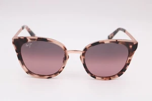 Maui Jim Wood Rose Pink Tortoise Round Mj870-09 Polarized Sunglasses 50-22-140 - Picture 1 of 6
