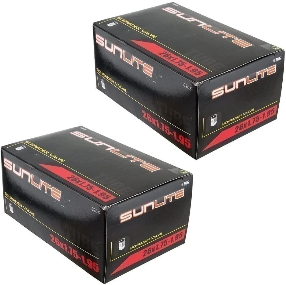 Sunlite Mountain Bike Inner Tubes 26" x 1.50-1.95" Schrader Valve - 2-PACK - Image 1 of 1