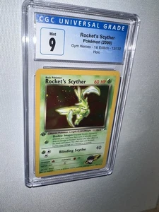 Rockets Scyther Holo Gym Heroes First Edition 13/132 CGC 9 Blue Label - Bild 1 von 5