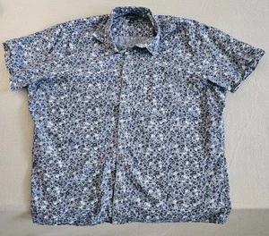 Marc Anthony slim fit luxury floral linen button down camp shirt mens XXL preppy - Picture 1 of 8