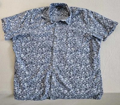 Marc Anthony slim fit luxury floral linen button down camp shirt mens XXL preppy - Image 1 of 4
