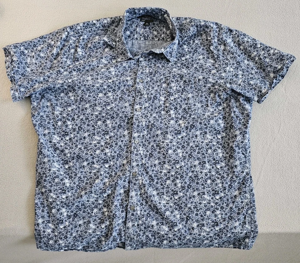 Marc Anthony Slim Fit Lujo Floral Lino Abotonado Camisa de Campamento para Hombres XXL Preppy Foto 1 de 4