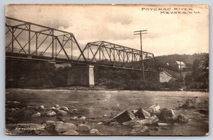 Potomac River Bridge Keyser West Virginia WV Albertype Co. 1910 Postcard - Picture 1 of 2