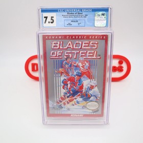NES Nintendo BLADES OF STEEL - CLASSIC SERIES! CGC GRADED 7.5 A! NEW & Sealed! 
