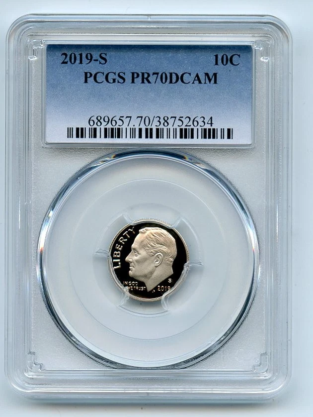 2019 S 10C Clad Roosevelt Dime PCGS PR70DCAM - Image 1 of 1