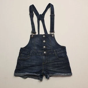 Blue Spice Stretch Denim Dungarees Bib and Brace Shorts Size M Girls - Picture 1 of 10