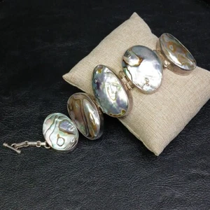 STERLING SILBER 925 Abalone Gliederarmband Armband. 13-479 - Bild 1 von 8