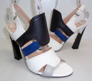 Calvin Klein Collection Size 7 M VERUSHKA White Leather Sandals New Womens Shoes - Picture 1 of 12
